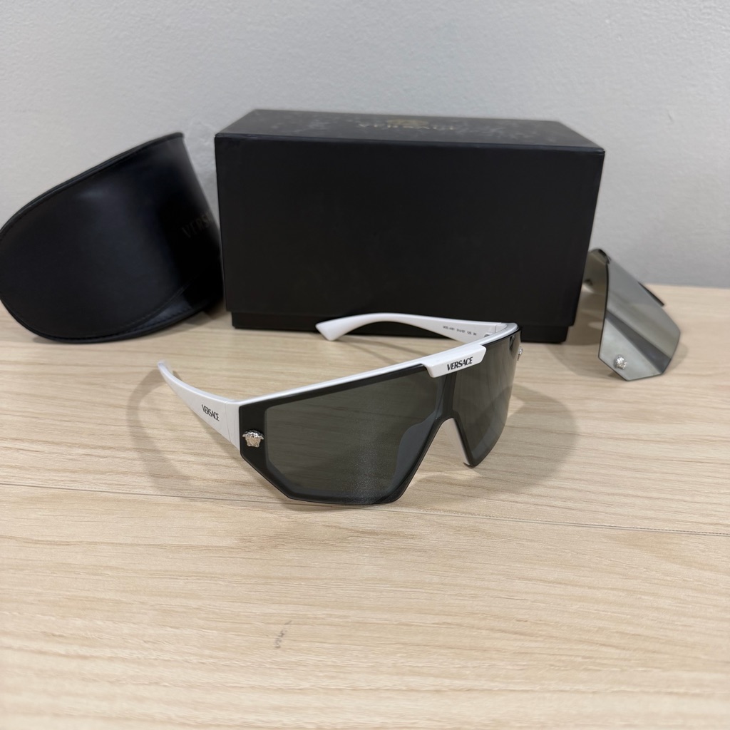 Versace Shield Shades Unisex Sunglasses, Ve4461 White
